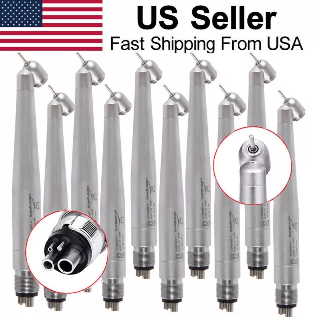 1-10 NSK Style Dental 45 Degree Surgical High Speed Handpiece Push Button 4H sw