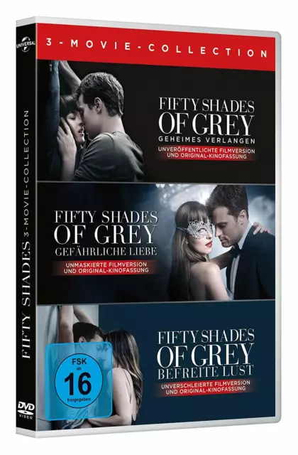 Fifty Shades of Grey - Teil: 1 - 3 [3 DVD's/NEU/OVP] Dakota Johnson, Jamie Dorna