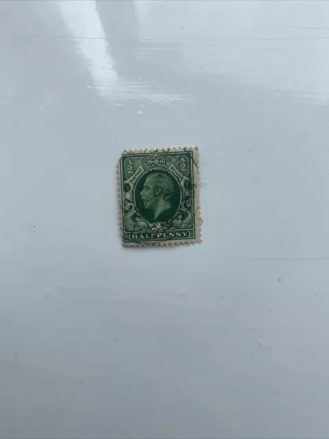Extremely Rare George V half penny stamp