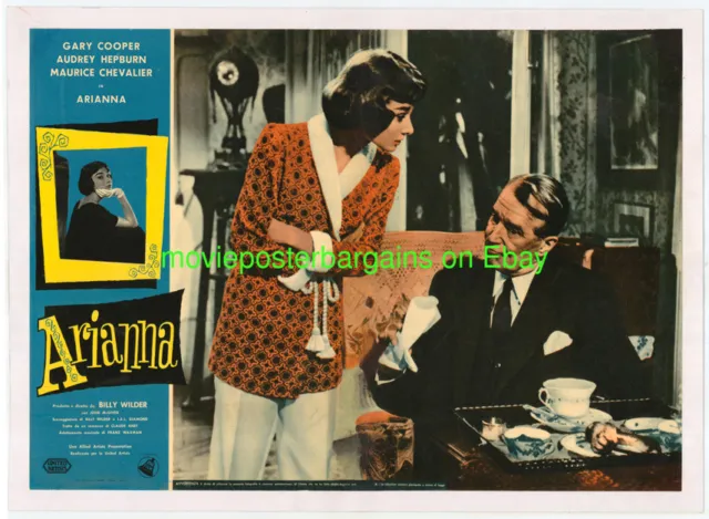Love In The Afternoon Movie Poster Audrey Hepburn Italian Rr #1