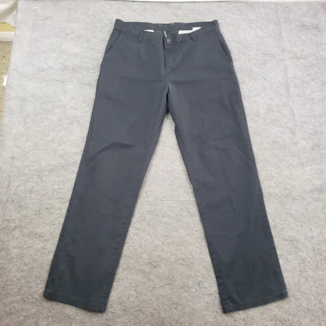 Dickies Pants Men 34 Black Straight Chino Khaki Slacks Work Wear Adult 34x30 A1*