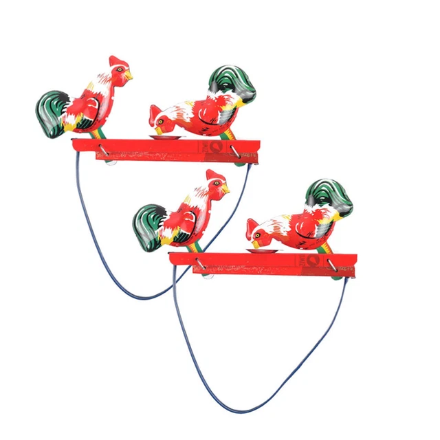 2 pz ferro polli pick riso movimento vintage giocattolo rosso bambino