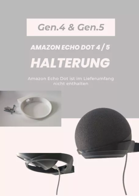 Amazon Echo Dot 4 & 5 Halterung | Gen.4 | Gen.5 | Wandhalterung | Zubehör