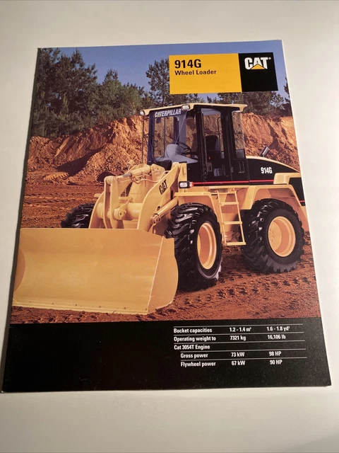 CATERPILLAR CAT 914G Wheel Loader brochure 1996 Uk Market FREE POSTAGE ...