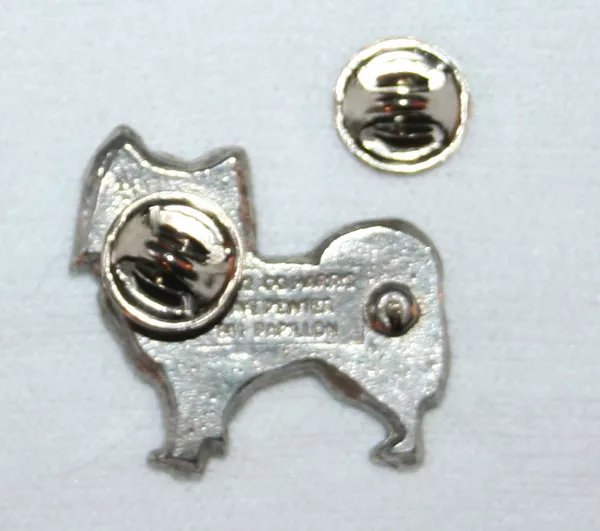 Papillon Dog Fine PEWTER PIN Jewelry Art USA Made 2