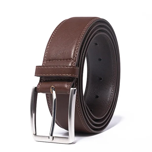 Men's Leather Dress Belt with Single Prong Buckle Belts for Men,1.5 inch Wide 2