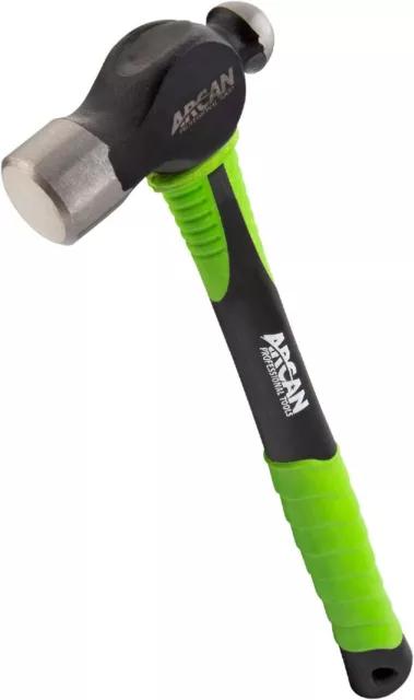 Arcan 500 GM/16 OZ Ball Peen Hammer 297MM 5G Fiberglass Handle with Rubber...