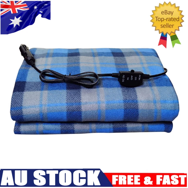 12v Car Electric Heating Blanket Plush Quilt Portable Fashion Plaid Home