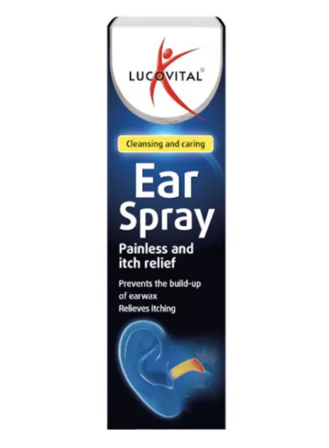 Spray para oídos Lucovital 20 ml removedor de cera para oídos suavizar aceite natural pulverizador de limpieza