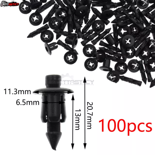 100x Fairing Fender Clip Nylon Rivet For Suzuki GSXR 1300 1000 750 600 1100G