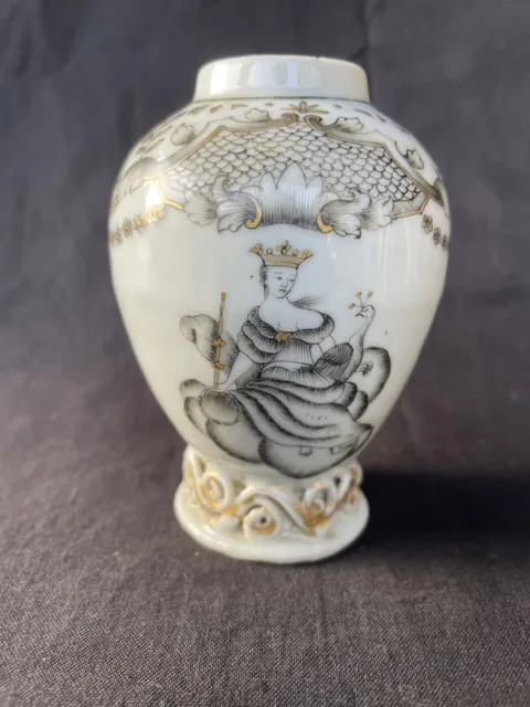 Antique 18C Chinese Porcelain Encre de Chine Tea Caddy Chine de Commande