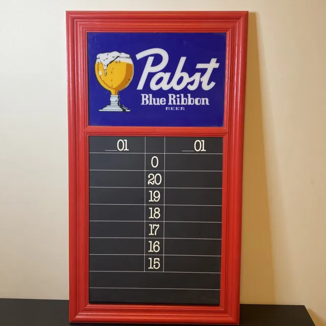 Pabst Blue Ribbon Beer Chalk Board Dart Scoreboard Rare Sign PBR