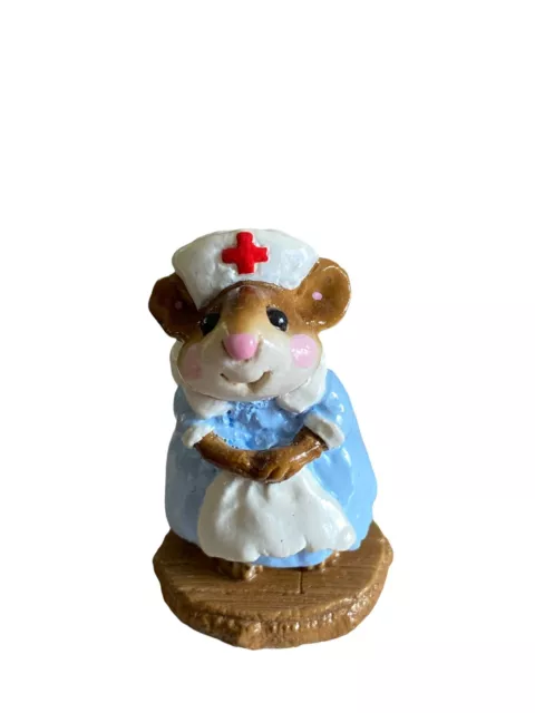 Wee Forest Folk M-95 MOUSEY'S NURSE Blue Uniform Figurine 1983 MINT