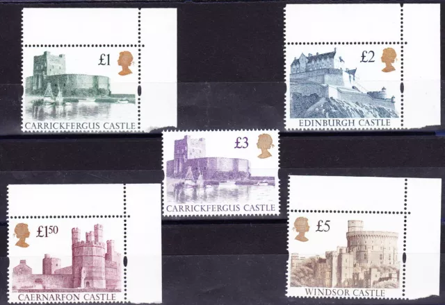 GB QE2 SG1611-1614 - 1992 Castles to £5 - unmounted mint