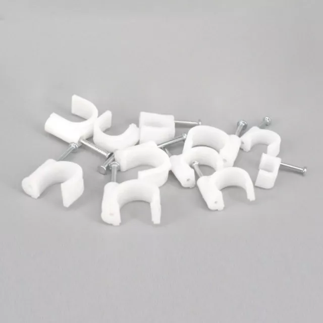 200PCS Cable Tacks Nail In Clamps Cable Straps Wire Staples Round Cord