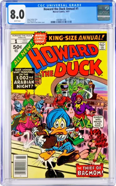 Howard the Duck Annual #1 CGC 8.0 (1977, Marvel) Steve Gerber Story, Gene Colan