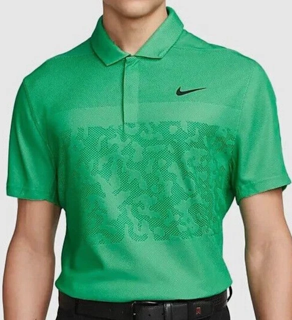 Green golf shirt mens sale