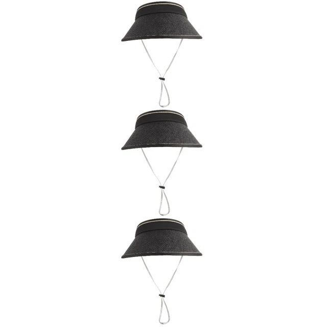 3pcs Chattes décoratifs de plage extérieure largeur pliante chapeau pliant