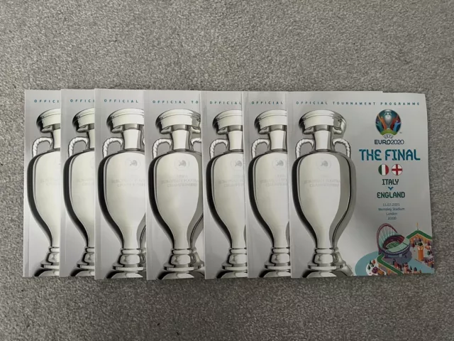 England v Italy Official Euro 2020 FINAL Programme - Mint - Free UK Delivery