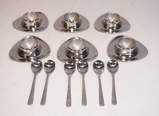 Vintage WMF Marchio Tischfein Piattino Uova 6er Set Incl. Uova Crominox