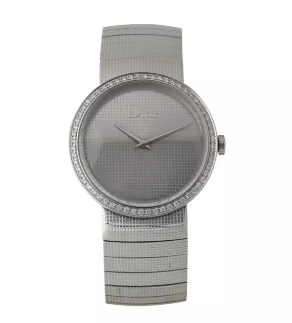 Lady Christian Dior La D De - Diamond Bezel 33mm Quartz Watch