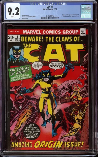 Cat # 1 CGC 9.2 White (Marvel, 1972) Origin and 1st appearance of the Cat