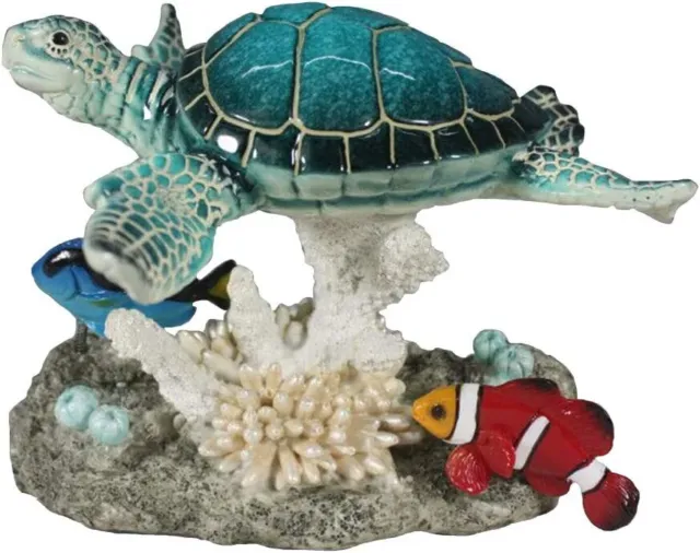 Comfy Hour Ocean Voyage Collection Resin 5" Marine Animals Coral Sea Turtle Clow