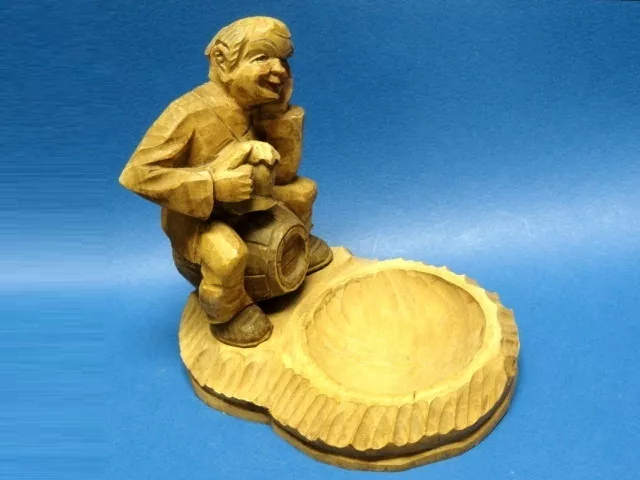 Fabulous German Hand Carved Wood Nut Dish