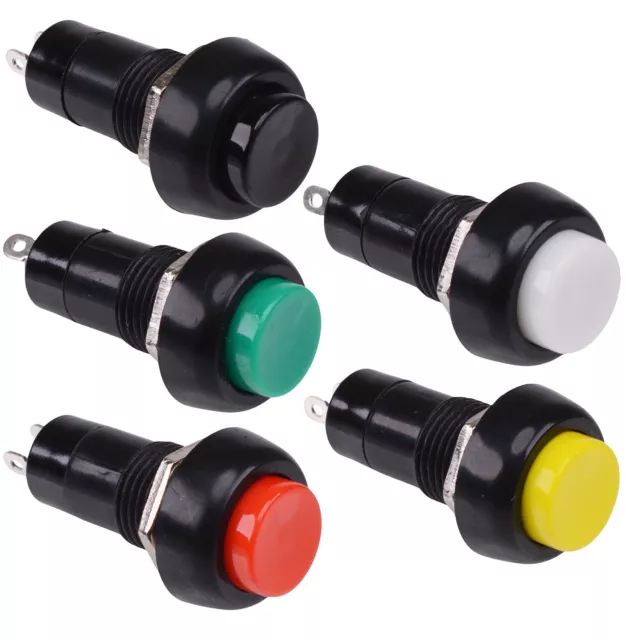 On-Off Momentary Latching Round Push Button Switch 12mm SPST