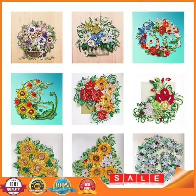 5D DIY Diamond Painting Flower Partial Drill Rhinestone Mosaic Art Picture