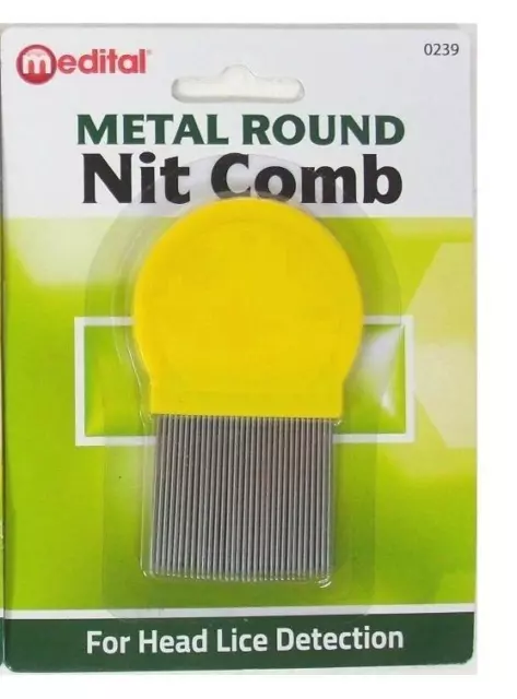 Metal Round Lice Nit Louse Detection Removal Comb Regular Use HEAD LICE COMB