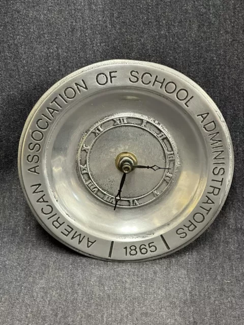 Rare Advertising AMERICAN ASSOCIATION OF SCHOOL ADMINISTRATORS 1865 Wall Clock