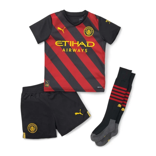Puma Manchester City 2022/23 Kit mini calcio bambini rosso/nero - 3-4 anni