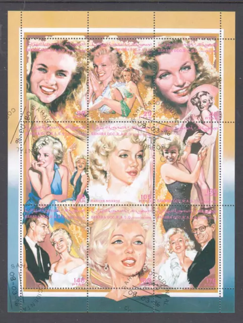 Sahara Occidental Marilyn Monroe cancelled to order large mini sheet.Must Have !