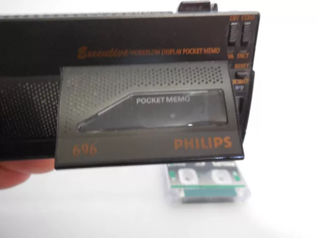 Philips Executive Professional Pocket Memo 696 Mini-Cassette Recorder As-Is 2