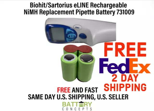 Biohit/Sartorius eLINE Rechargeable NiMH Replacement Pipette Battery 731009