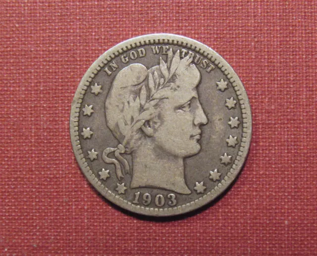1903-O Barber Quarter - Full Liberty, Nice New Orleans Example!
