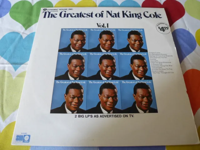 Nat King Cole The Greatest Of 1 & 2 Original 1972 Double Vinyl 2Lp Set 