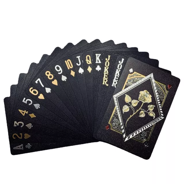 Poker Waterproof Plastic PVC Playing Cards Rose Gold Silver Black Magic Tricks