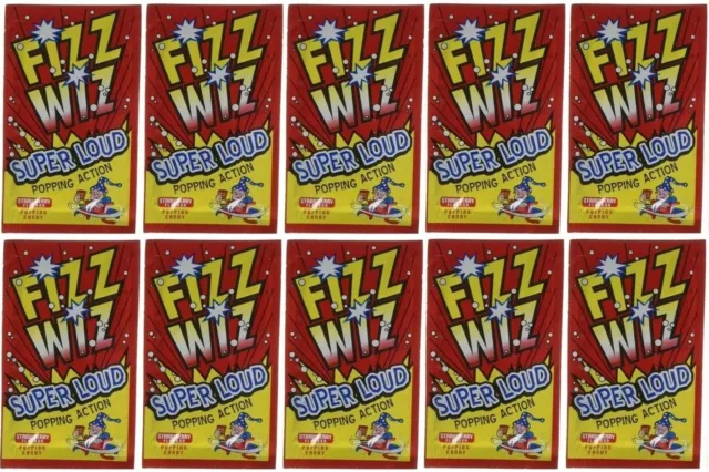 10x caramelle scoppiettanti Fizz Wiz azione scoppiettante super forte