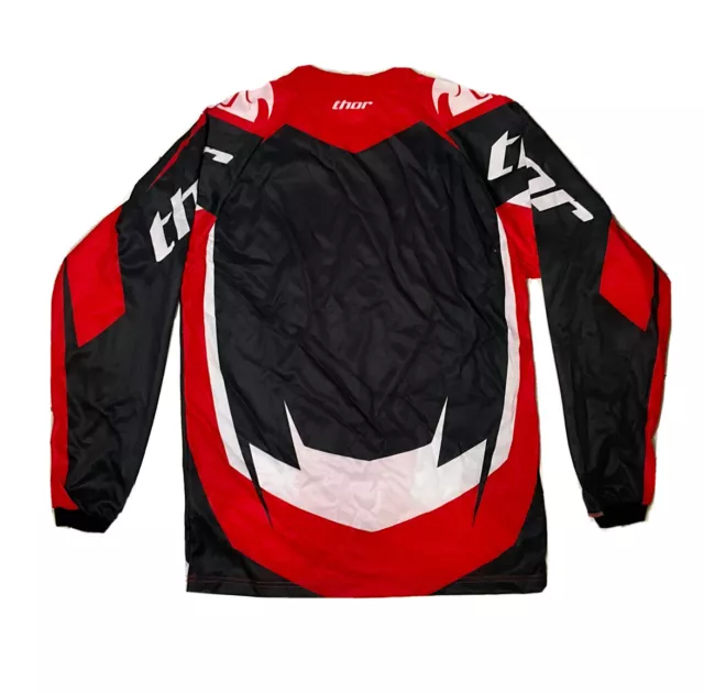 Camiseta deportiva de motocross Thor para hombre Phase S8 talla codos acolchados pequeños roja negra/blanca 2