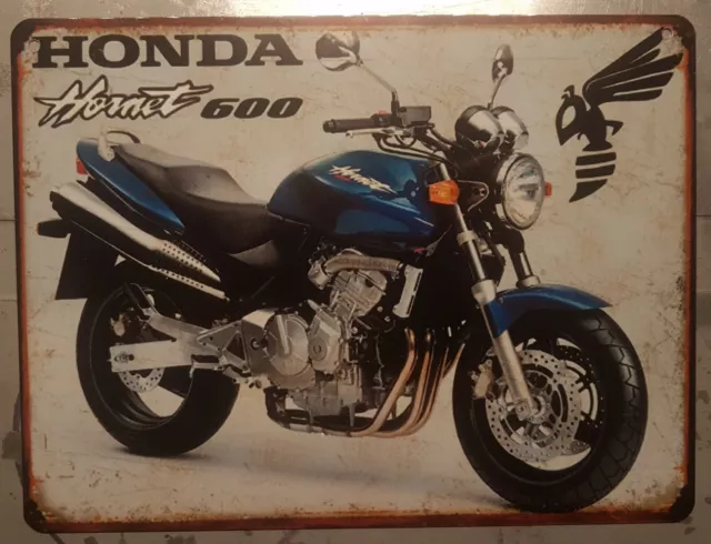 Plaque metal vintage Honda 600 Hornet