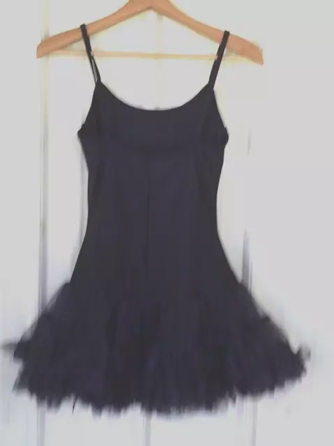 Leg Avenue women(girls)S poly/nylon slip with netting black dancing performing