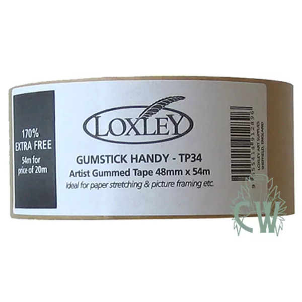 Gummed Paper Tape Roll 36mm x 54 Metres. Artists Craft Painting Framing Tape.
