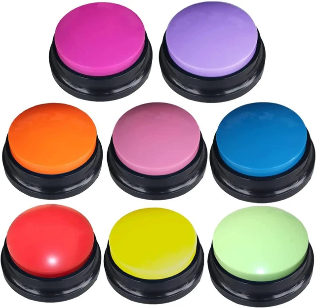 FRQNTKPA 8 Color Voice Recording Button, Dog Buttons for Communication Pet Train