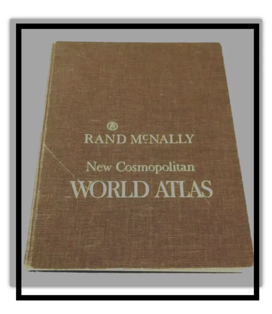 Rand McNally New Cosmopolitan World Atlas 14"x11"x2"VINTAGE 1967