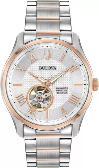Bulova 98A213 Men's Classic Automatic Silver Dial Two Tone Watch