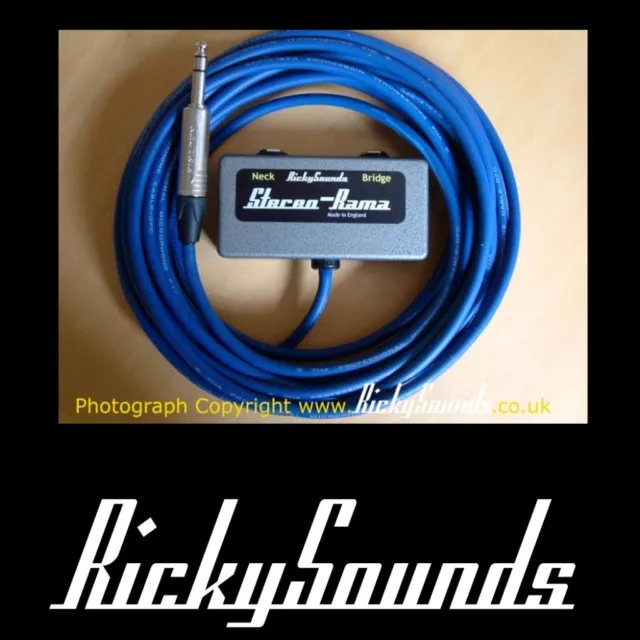 Adaptador Rickysounds STEREO-RAMA para guitarra o bajo de lujo Rickenbacker