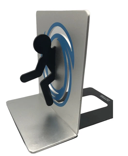 Portal 2 ThinkGeek Video Game Bookends Aluminum Book Ends 3