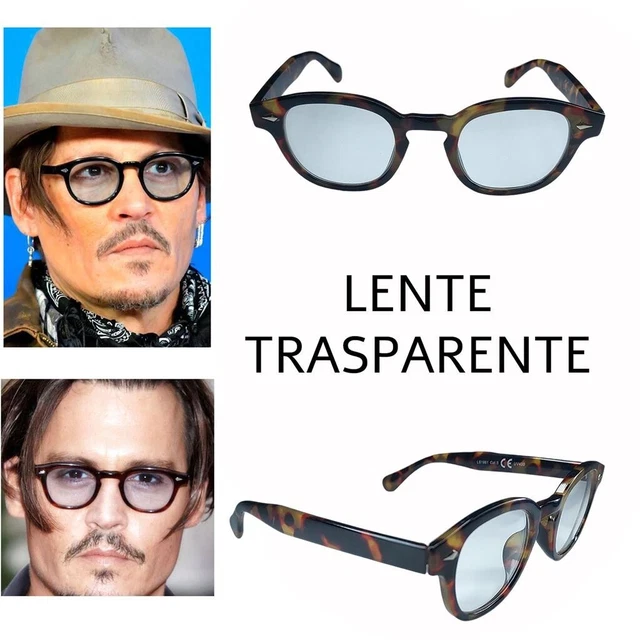 Occhiali Da Sole Raccoon Stile Moscot Johnny Depp - Nero, Lenti Polarizzate UV400 - Foto 2